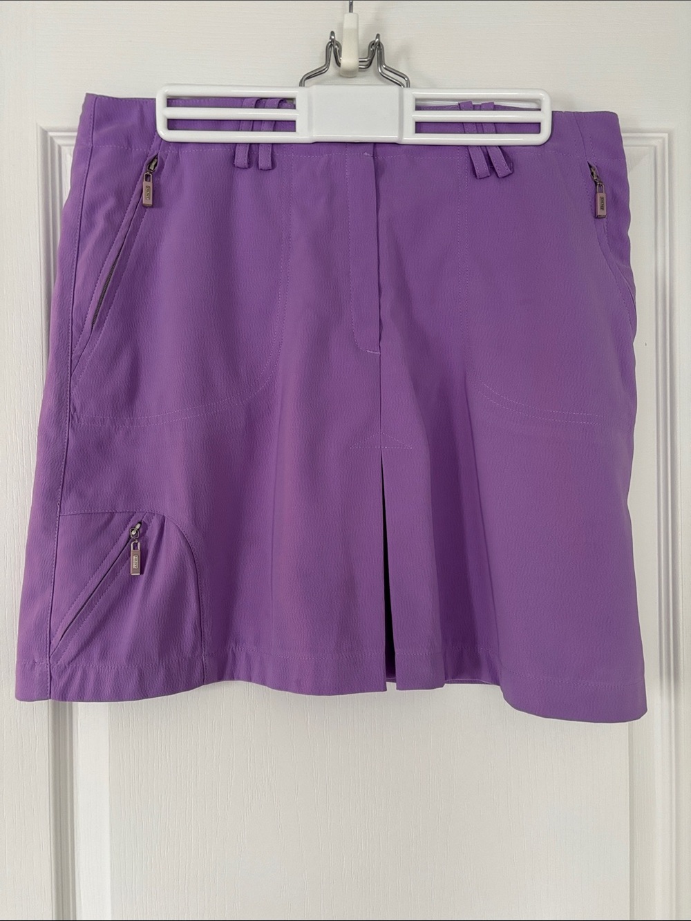 DKNY Lavender Zip-Pocket Golf Skort